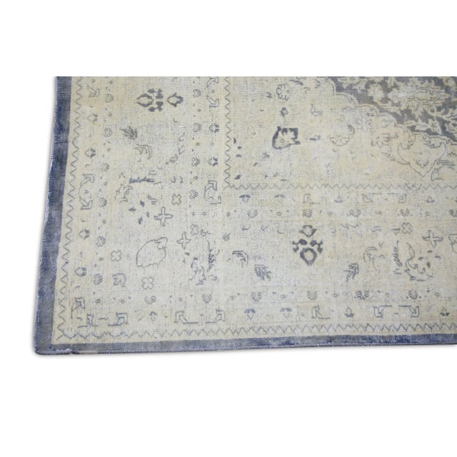 Tribal 1960s Vintage Gray & Beige Rug For Sale - Image 3 of 7