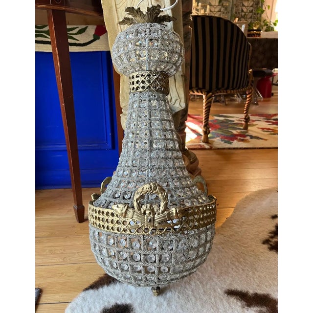 Hollywood Regency 1970s Pair of Peek a Boo Medium Chandeliers For Sale - Image 3 of 6