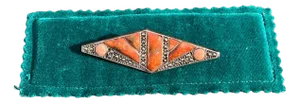Silver Brooch with Stones, 1940s