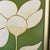Contemporary Original Framed Flower Painting, Green Botanical Wall Art, Oil on Canvas in Gold Frame, 14x14 Minimalist Boho Home Decor For Sale - Image 3 of 3