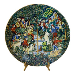 Haviland Limoges France La Chasse a La Licorne Decorative Plate 1974 Limited Ed. For Sale