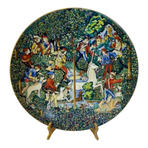 Haviland Limoges France La Chasse a La Licorne Decorative Plate 1974 Limited Ed.