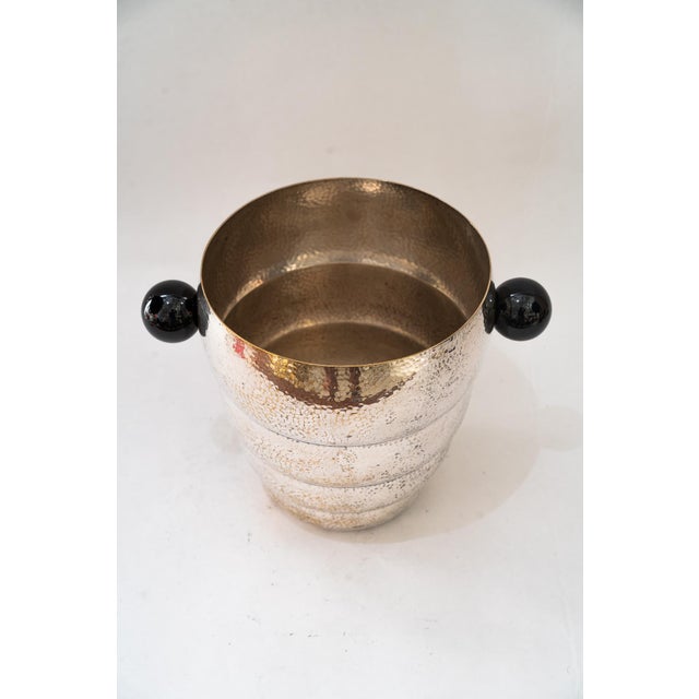 Art Deco Hammered Argentor Champagne Bucket, 1920s For Sale - Image 3 of 10