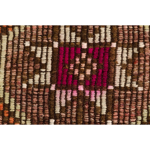 Tribal Geometric Wool Tribal Area Kilim For Sale - Image 3 of 10