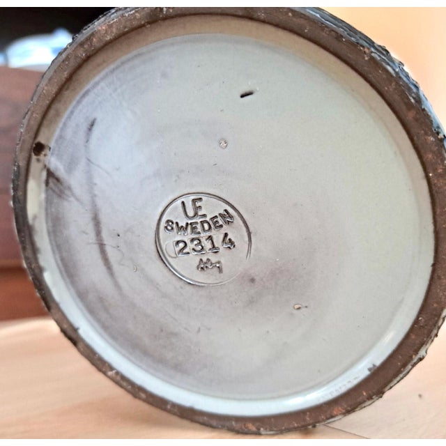 1950s Ceramic Table Lamp by Ingrid Atterberg for Upsala Ekeby, Sweden, 1960s For Sale - Image 5 of 6