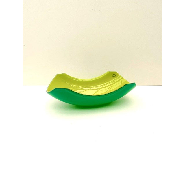 Green Yellow and Green Murano Glass Catchall by Vincenzo Nason, Italy, 1980s For Sale - Image 8 of 9