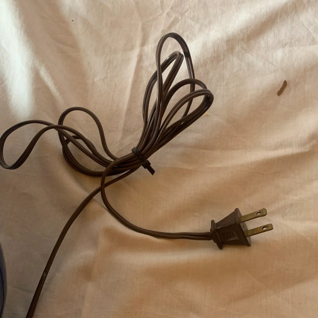 Blue Early 19th Century Chinese Oval Blue Porcelain Vase Lamp For Sale - Image 8 of 10