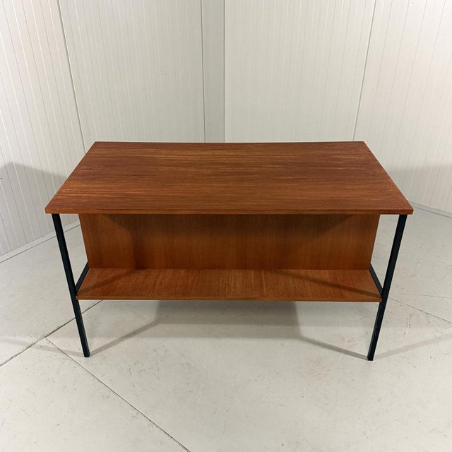 Vintage Teak and Black Steel Desk by Günter Renkel, 1960s For Sale - Image 9 of 18