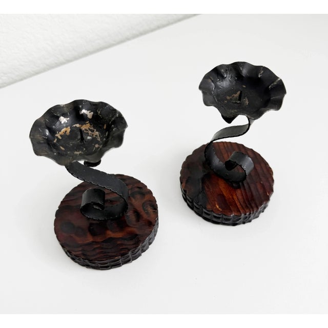 1970s Spanish Revival Candle Holders - A Pair For Sale In Sacramento - Image 6 of 8