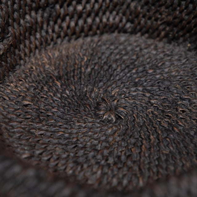 Chinese Chinese Black Lacquer Woven Plate, C. 1900 For Sale - Image 3 of 4