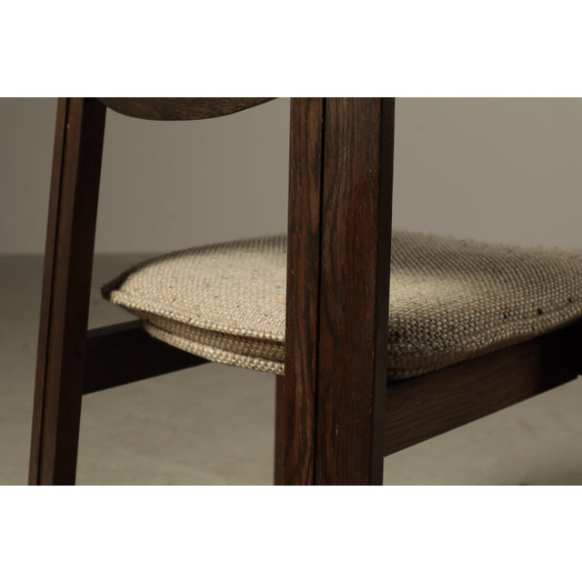 Brutalist Oak Dining Chairs, Netherlands, 1970s, Set of 6 For Sale - Image 13 of 16