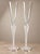Vintage Clear and Frosted White Crystal Champagne Flutes with Sculptural Stems, 1980s, Set of 2 For Sale - Image 4 of 4