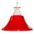 Space Age Pendant Light in Red Glass, 1970s For Sale