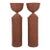 Pair of Vintage Woven Wicker Column Pedestals & Hourglass Urn Planters For Sale