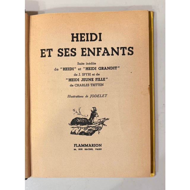 Paper 1950’s French Language Edition of Johanna Spyri’s Classic Heidi Series- Set of 3 For Sale - Image 7 of 18