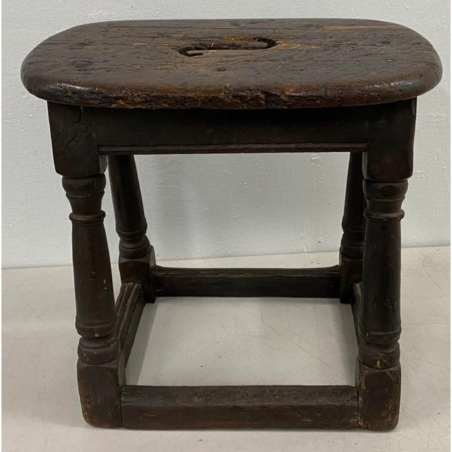 17th Century English Oak Joint Stool / Bench For Sale - Image 4 of 6