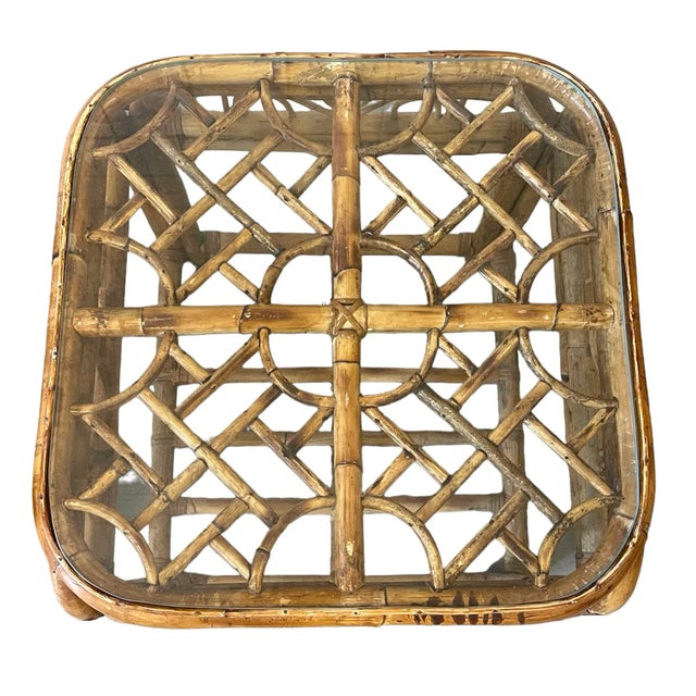 Vintage Brighton Pavilion Rattan Chairs W" Side Table -Suite For Sale - Image 9 of 13