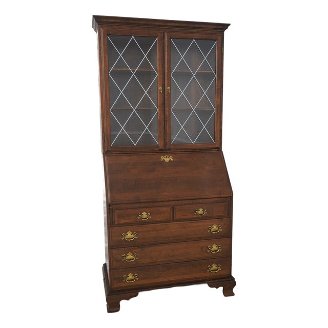 Ethan Allen Maple Secretary Desk Bookcase Top For Sale