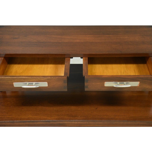 Wood 1960s Solid Cherry Willett Furniture Tv Console Credenza For Sale - Image 7 of 14