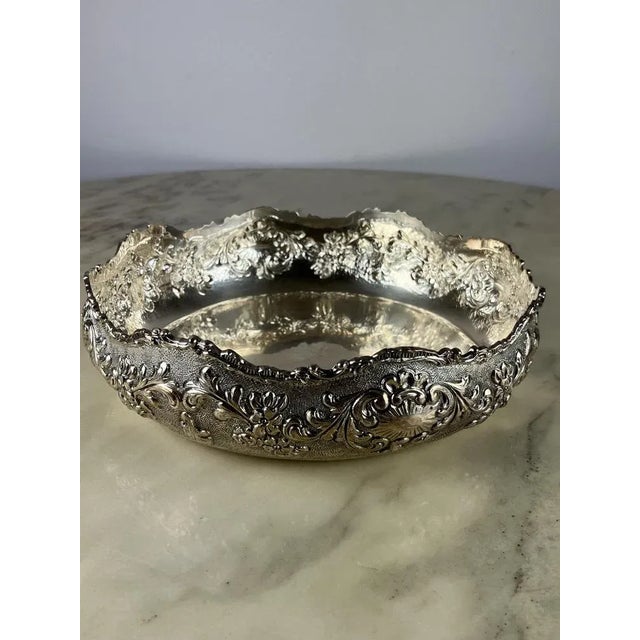 Gray Handmade Centerpiece in Silver, Italy, 1980s For Sale - Image 8 of 11