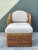 Vintage Braided Rattan Lounge Chair and Ottoman For Sale - Image 4 of 12