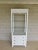 Eggshell Henry Link Wicker Paint Decorated Lighted Etagere Display Cabinet For Sale - Image 8 of 13
