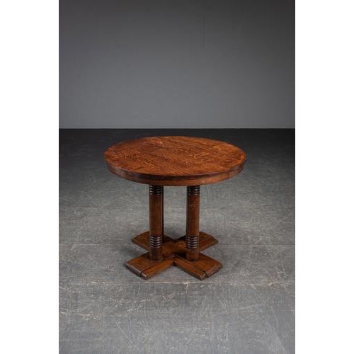 Wood Art Deco Side Table by Charles Dudouyt For Sale - Image 7 of 12
