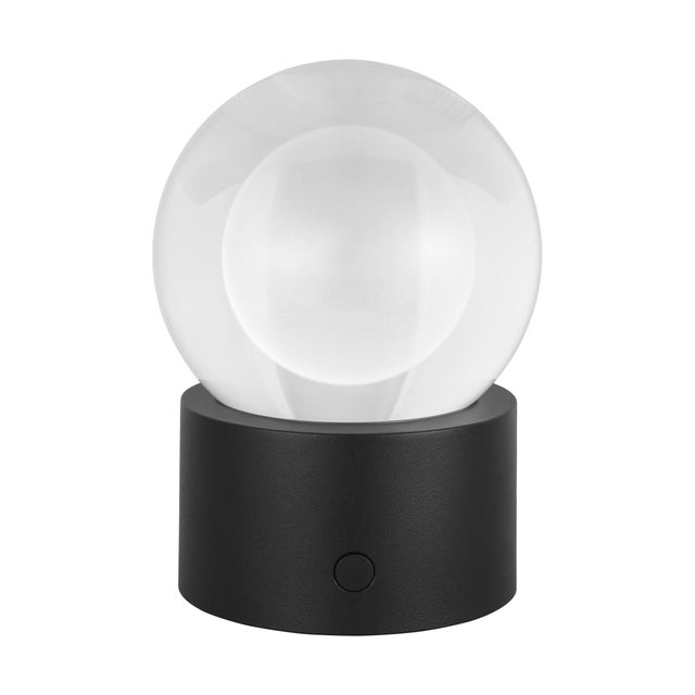 Metal Sean Lavin by Visual Comfort Modern Mina Cordless/Rechargeable Table Lamp in Black For Sale - Image 7 of 9