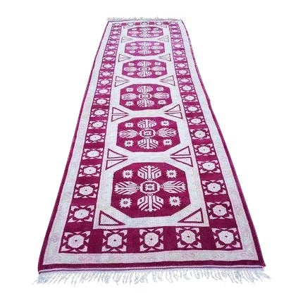Hand-Knotted Turkish Kurdish Runner . Tribal Long Runner - 3′5″ × 12′2″ For Sale