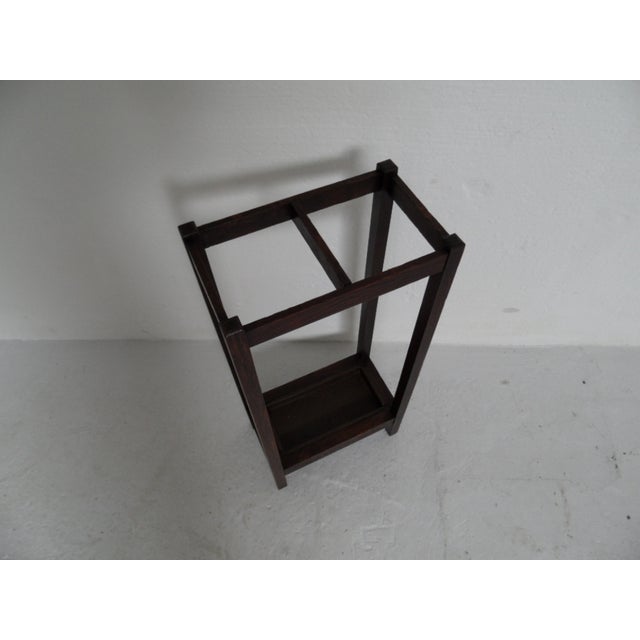 Wood Antique Oak Umbrella Holder, 1890s For Sale - Image 7 of 9
