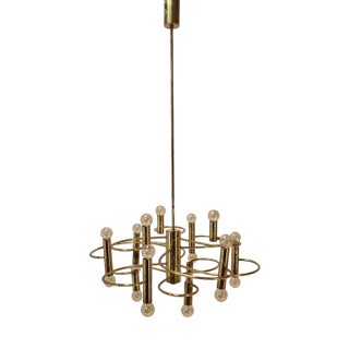 Mid-Century Chandelier by Gaetano Sciolari, 1970s For Sale