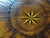1950s Vintage Oak Rustic Coffee Table With Barley Twist Legs and Inlaid Compass Rose For Sale - Image 4 of 9