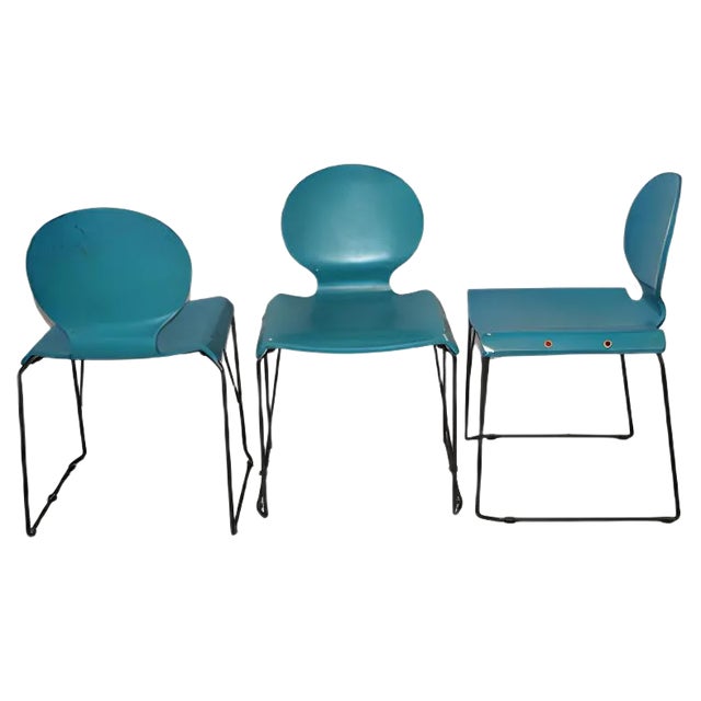 Italian Dining Chairs, 1970s, Set of 3 For Sale