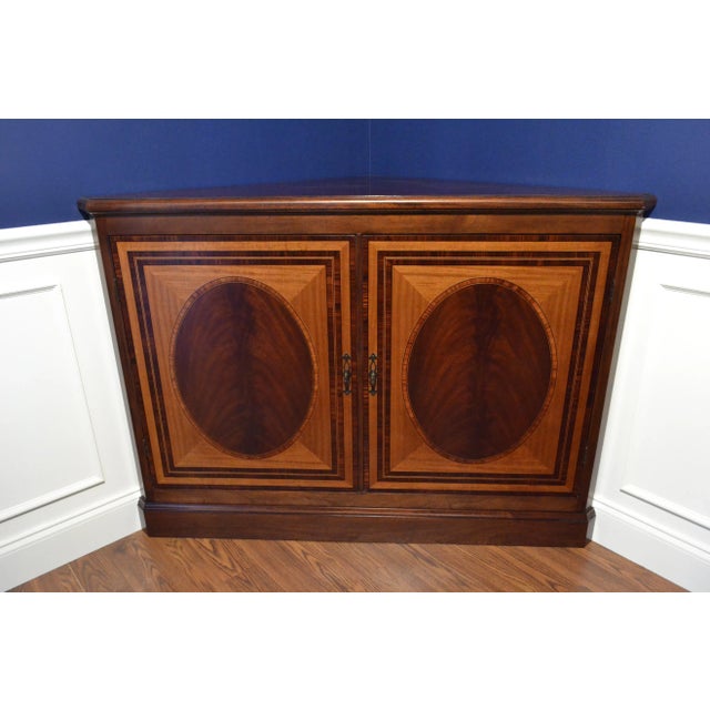 Not Yet Made - Made To Order Mahogany Georgian Style Two-Door Corner Cabinet by Leighton Hall Made-To-Order For Sale - Image 5 of 6