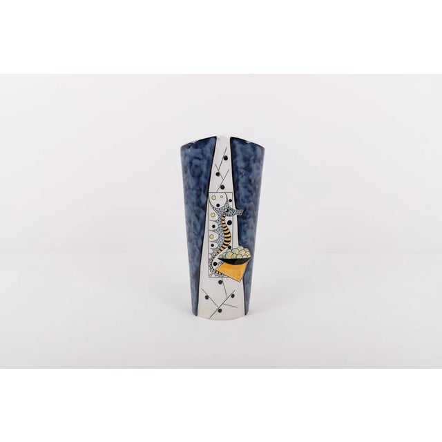 Beautiful Italian sculptural glazed vase from Alfa, 1980’s. Marked, limited edition.Condition Good I have official proof...