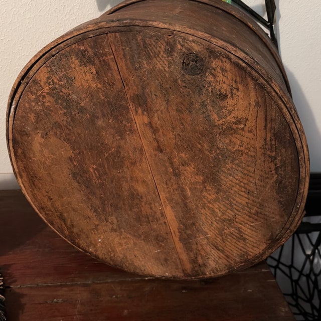 Extra Large Antique Cheese Box/Storage Box W/Lid For Sale In Houston - Image 6 of 10