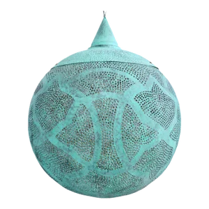 Verdigris Copper Globe Pendant Light X-Large
