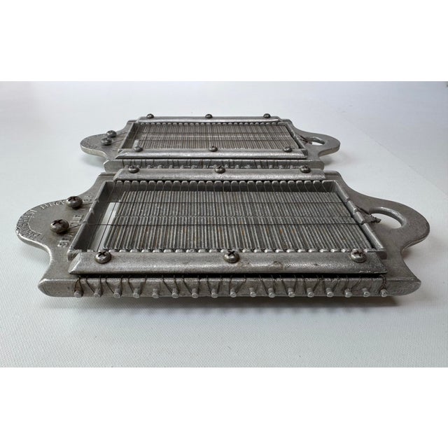 Silver Pair Vintage Belshaw Bros Commercial Butter Pat Slicers Seattle For Sale - Image 8 of 12