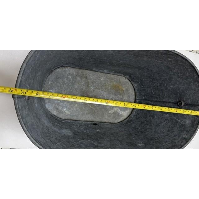 1990s Hen-Feathers Collection Galvanized Clawfoot Garden Tub Trough For Sale - Image 11 of 14