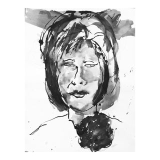 Portrait of a Lady Ink Drawing For Sale