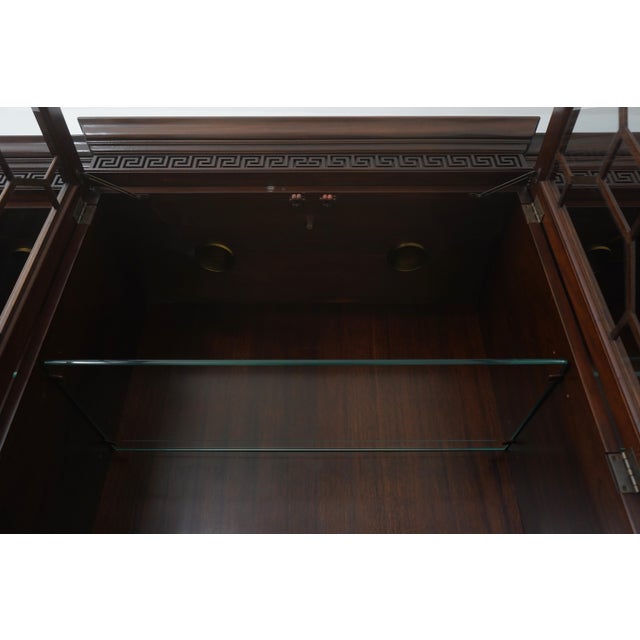 Stickley Stickley Mahogany Georgian Style Breakfront Bookcase For Sale - Image 4 of 18
