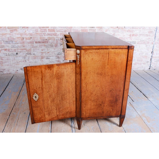 Empire Cabinet in Oak, Spruce, Mahogany Veneer and Brass, Austria, 1810s For Sale - Image 9 of 17