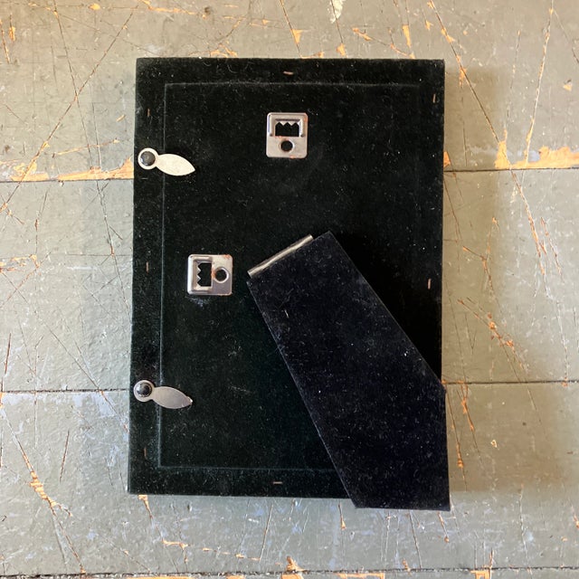 Abstract 1980’s Original Wayne Cunningham Small Abstract Ink Drawing Vintage Tabletop Frame For Sale - Image 3 of 4