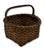 Excellent Small Size Antique New England American Hand Woven Ash Wood Splint Berry Gathering Basket For Sale - Image 10 of 18