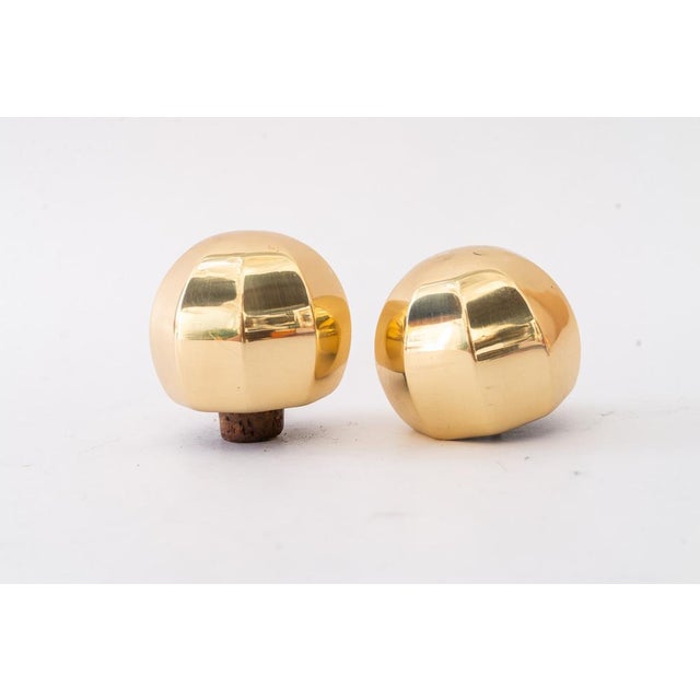 Art Deco Bottle Stoppers in Brass, 1920s, Set of 6 For Sale - Image 6 of 18