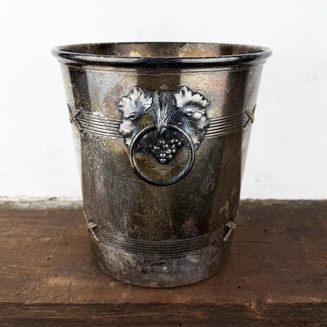 Antique French Silver-Plated Champagne Bucket from Agrit Paris, 1890s For Sale - Image 5 of 17