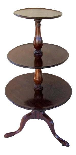 English Mahogany Dumb Waiter with Three Tiers 18th Century