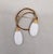 Vintage 1960s Signed Napier Goldtone White Resin Drop Brooch For Sale In Philadelphia - Image 6 of 9