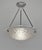 Jamain & Degué A signed French 1925-1935 art deco hanging fixture in nickel plated bronze or solid brass. The pendant was...