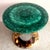 Stunning Tessellated Malachite Round Dining Table With Brass Base, Made in Italy For Sale - Image 4 of 15